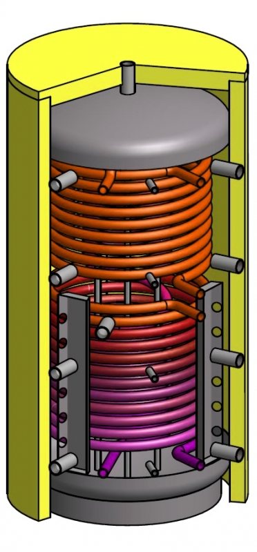 Frischwasser mit 2 GWT Hygiene Kombispeicher 600-2000l